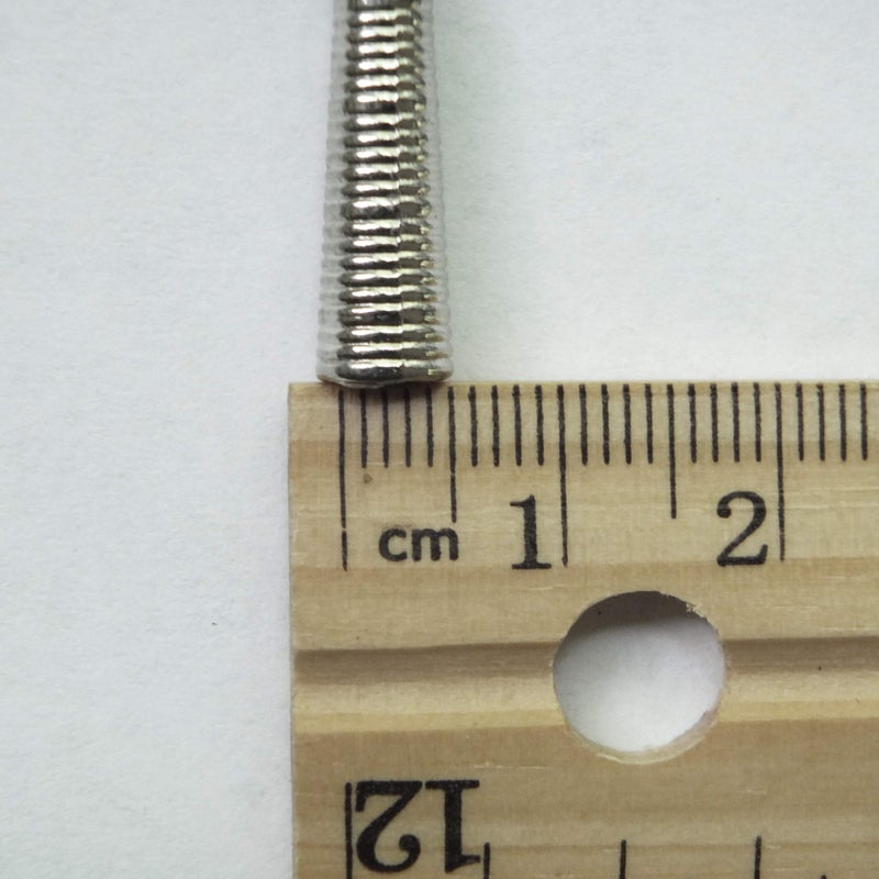 SeedBeadExplosion Bolo Tie Tips Silvertone Heavy Ridged Ball Style 25mm Long Pk/10 - Image 4